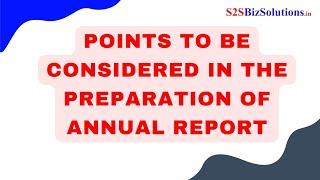 Points to be considered in the preparation of Annual Report I Disclosure of Accounting Policies