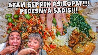 NASI PADANG CAMPUR AYAM GEPREK BU TIMUR!!! PEDESNYA PSIKOPAT BGT!!! TENGGOROKAN SAMPE LUKA