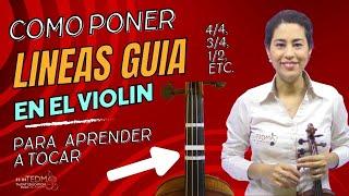 Como Tocar Violin: COMO PONER LINEAS GUIA en el Violín Para Aprender a Tocar 