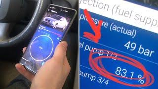 using OBDeleven pro to “diagnose a fuel pump” with live data