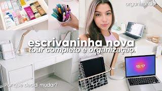 ESCRIVANINHA NOVA  processo de reforma, organização, tour e arrumando meu quarto!