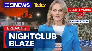 Suspicious fire destroys nightclub in central Melbourne | 9 News Australia