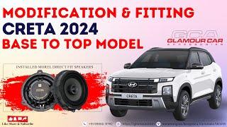 CRETA 2024 BASE MODEL TO TOP MODEL WITH MOREL DIRECT FIT SPEAKERS & HYUNDAI GENUINE ACCESSORIES