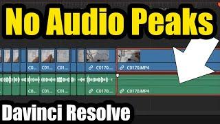 Audio Peaks missing, No waveform (Davinci Resolve, Project settings, Cache files, Audio)