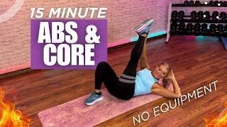 15-Min NO EQUIPMENT Ab Workout (Beginner Friendly Core Strength!)