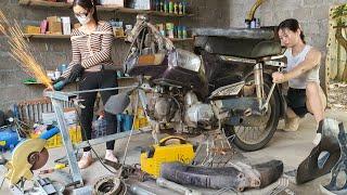 Time-lapse VIDEO: Genius girl restores broken electric motorbike and bicycle to its original state.