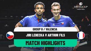 Jiri Lehecka v Arthur Fils Highlights | Czechia v France Davis Cup 2024 Finals Group Stage