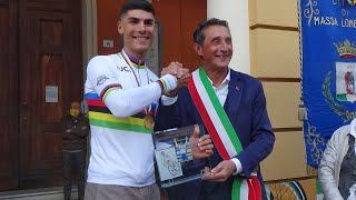 Massa Lombarda festeggia Filippo Baroncini, campione del Mondo di ciclismo su strada 2021