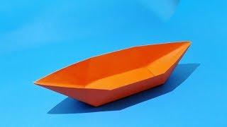 How to make a paper boat that floats - Origami boat.