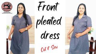 Front pleated dress