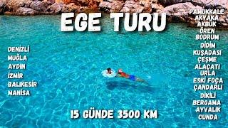 Ege Turu 1. Bölüm - 15 Günde Arabayla 3500 km! - Harika Görüntülerle Ege Bölgesi Gezilecek Yerler