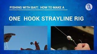 BAIT FISHING: How to make a one hook STRAYLINE rig to catch fish like snapper, kahawai