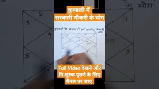 Kundli me sarkari naukri ke yog/कुण्डली में सरकारी नौकरी के योग/govt job yog in kundli#shorts