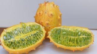 How to Eat a Kiwano Melon | Horned Melon Taste Test