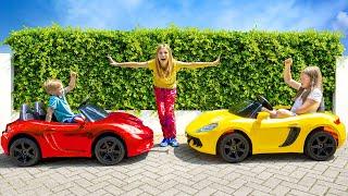 Akim ride-on car shop - Avelina teaches how to be a good sister