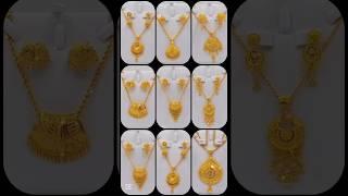 Daily wear gold chain pendant set designs #necklace #goldchainpendant #goldjewellery #shorts