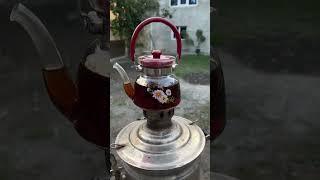 SAMOVAR TEA WITH LEMON AND BAY LEAF I THE VILLAGE  GRANDMA COOKING MANTI