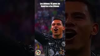 LOS ÚLTIMOS 10 GOLES DE AMÉRICA A CHIVAS. #shorts #chivas #clubamérica #clásiconacional