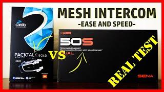 Cardo PACKTALK Bold vs SENA 50S - Mesh Intercom Speed