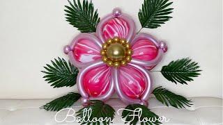 DIY Balloon flower design/Balloon Marble/Balloon Tutorial