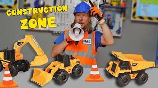 Playing with Construction Toys | Excavator, Dump Truck and Wheel Loader