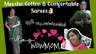 100% recommended?|| Meesho లో sarees ఎలా ఉన్నాయి || Vlog ️|| WOWMOM