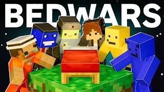 16 YOUTUBERÓW SYMULUJE WIELKĄ BITWĘ BEDWARS w MINECRAFT