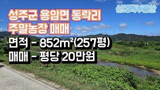 매물#200)성주군 용암면  동락리 주말농장 매매 면적 852m²(257평) 매매 - 평당 20만원_성주촌집매매.성주땅매매