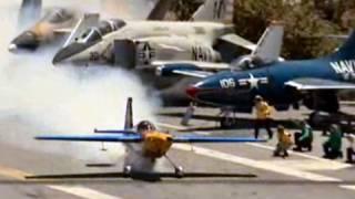 Take Off From USS Midway - Red Bull Air Race Pilot Kirby Chambliss