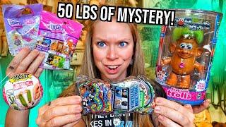 OPENING 50 LBS of Mystery Boxes! (ASMR, Miniatures, Realistic Tiny Shoes!)