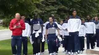 The French team's walk in Belgrade ● Serbia vs France  2014