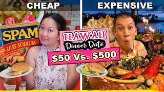 $50 Vs. $500 Dinner Date in Hawaii | Oahu Best Romantic Restaurants - Is Fine Dining Overrated?