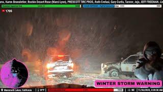 MAMMOTH LAKES HEAVY SNOW & VEHICLE RECOVERY (11/26/24) - (Live Storm Chase Archive)