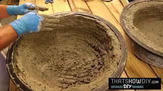 HOW TO MAKE CONCRETE PLANTERS AND FIRE BOWLS PART 3