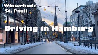 *[4KHDR]* Driving in Hamburg *Winterhude-St. Pauli*