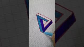 How to Draw an Illusion Triangle | Easy Way | 3D