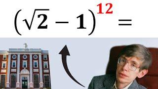 A tricky problem from Harvard University Interview