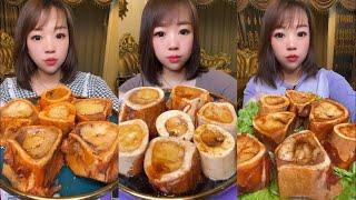 MUKBANG beef bone marrow ASMR  - The best of delicious alice food #130