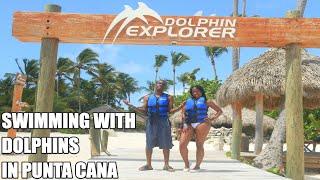 Swimming with dolphins in Punta Cana #dolphinexcursion #puntacana #dominicanrepublic #dolphinswim