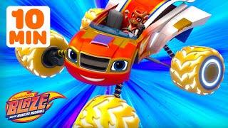 Superhero Blaze Adventures and Rescues!  w/ AJ | 10 Minutes | Blaze and the Monster Machines