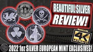 Beautiful 1oz Silver Coins Reviewed in 4k - European Mint Exclusives!