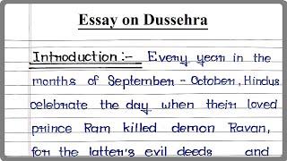 Essay on Dussehra | Write an Essay on dussehra | Dussehra Essay | Dussehra