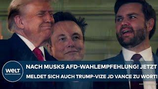 USA: Nach Musks Wahlempfehlung für AfD! Jetzt meldet sich auch Trumps Vize JD Vance zu Wort