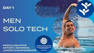 Men Solo Tech | World Aquatics Artistic Swimming Junior Championships 2024