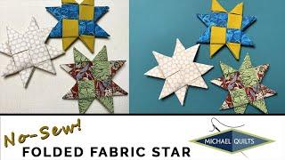 DIY No-Sew FOLDED FABRIC STAR ORNAMENT