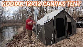 Kodiak Canvas 12x12 Cabin Hot Tent Full SetUp