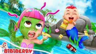 Mermaid at the Beach Song - Zombie Dance | Funny Kids Songs | Bibiberry Nursery Rhymes