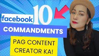 10 COMMANDMENTS Pag Facebook Content Creator Ka️#facebook #paano #paanoedeleteangviolation