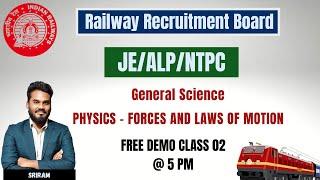 FORCES AND LAWS OF MOTION | General Science | JE/ALP/NTPC | RRB | IN TAMIL | KTA