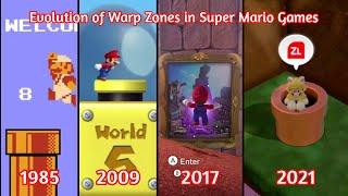 Evolution of Warp Zones in Super Mario Games (1985-2021)